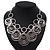 Silver Plated Hammered Circle Charm Necklace - 38cm Length/ 8cm Extension