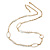 Long Chunky Chain with Oval Link, Pearl Bead Necklace - 124cm L