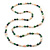 Long Rope Baroque Shape Multicoloured Freshwater Pearl Necklace - 116cm L