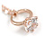 Small CZ Ring Pendant with Rose Gold Chain - 44cm L/ 4cm Ext