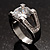 Brilliant-Cut Crystal Clear CZ Solitaire Ring