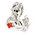 Rhodium Plated Crystal 'Cupid' Ring