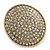 Statement Round Pave Set Swarovski Crystal Elements 'Discus' Stretch Ring - Adjustable 7/8 - 50mm Wide