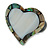 30mm/Silvery Grey/Abalone Heart Shape Sea Shell Ring/Handmade/ Slight Variation In Colour/Natural Irregularities