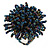 45mm Diameter Peacock Glass Bead Flower Stretch Ring/ Size M